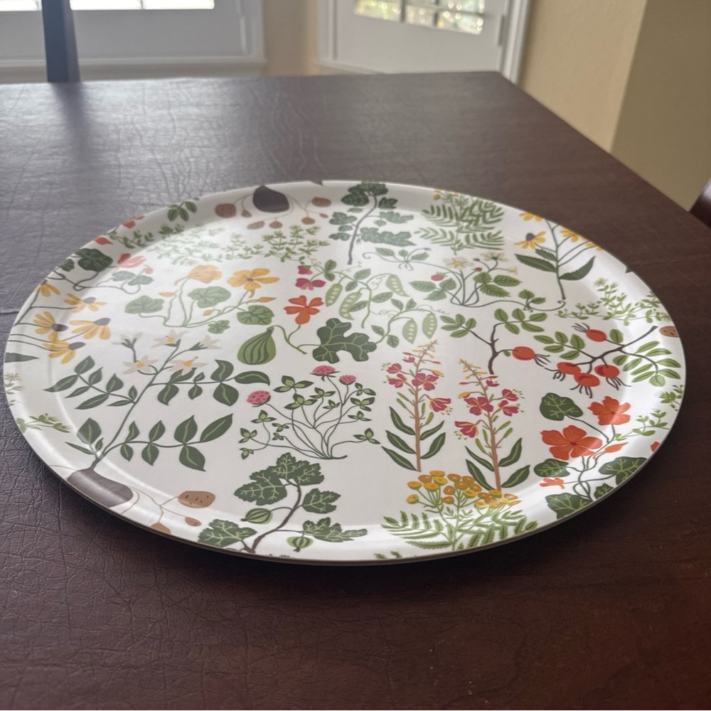 KLIPPAN LEKSAND Round Laminated Birch Wood Veneer Serving Platter 15”; Sweden